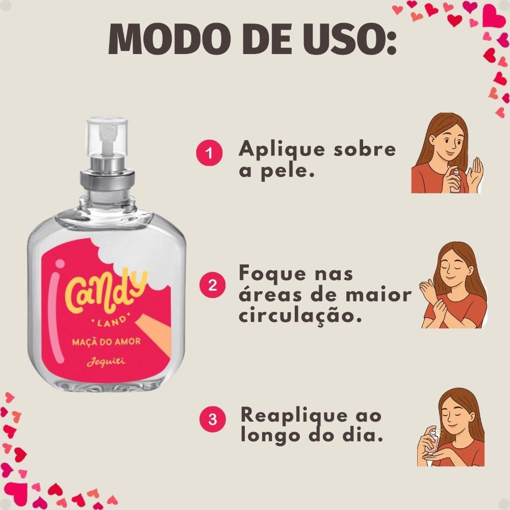 Desodorante Colônia Jequiti Teen Candy Land Maçã do Amor 25ml 25ml 5