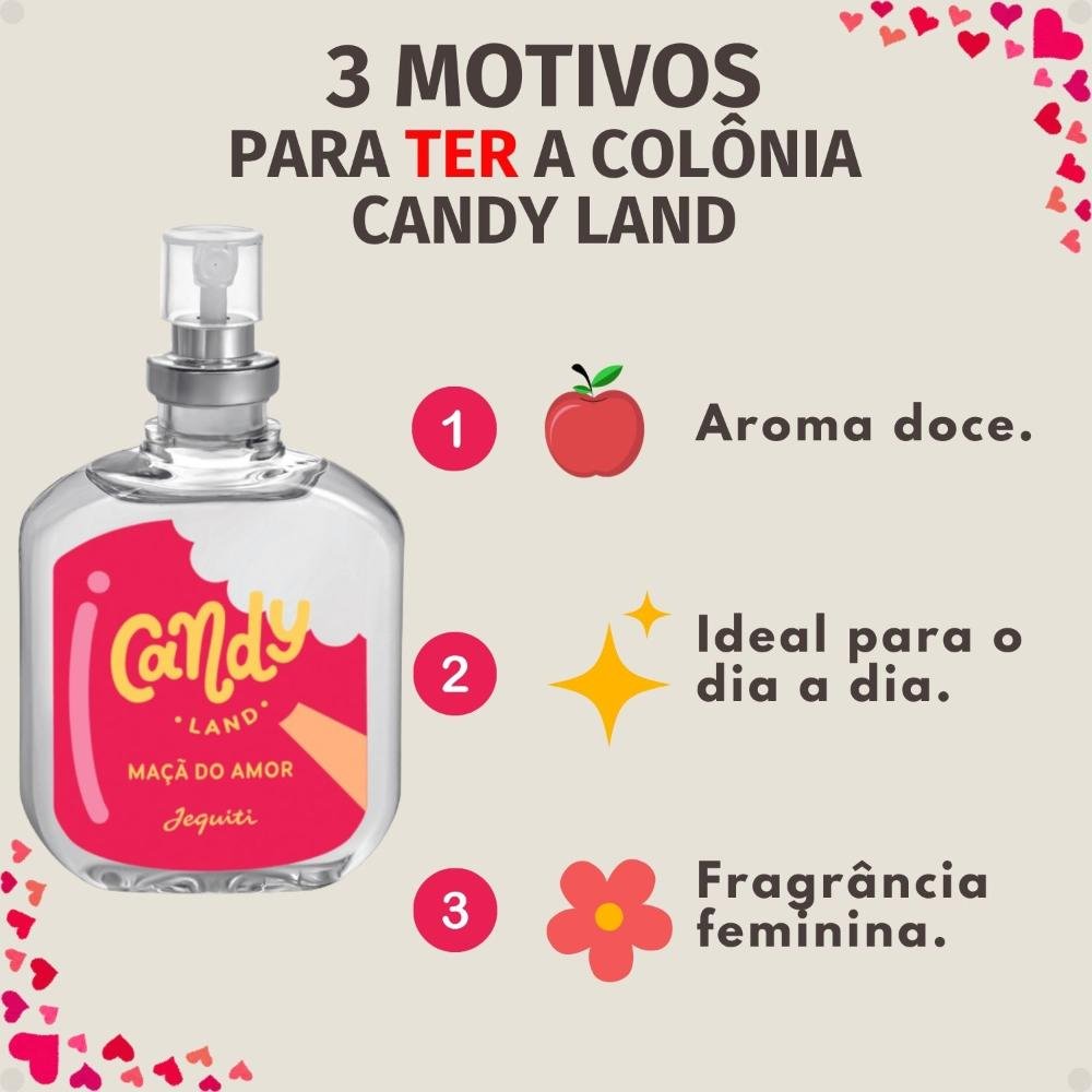 Desodorante Colônia Jequiti Teen Candy Land Maçã do Amor 25ml 25ml 6