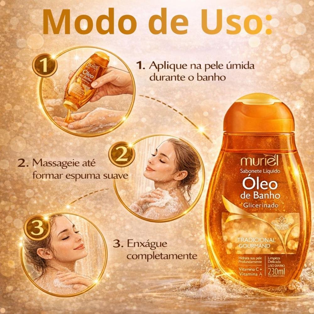 Sabonete Líquido Muriel Óleo De Banho Tradicional Gourmand 230ml 230ml 6