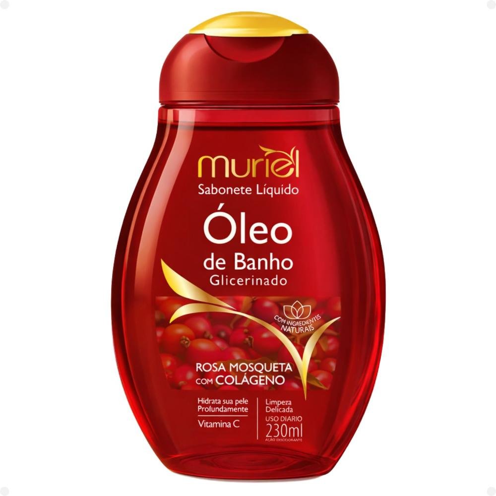 Sabonete Líquido Muriel Óleo de Banho Rosa Mosqueta Com Colágeno 230ml 230ml 8