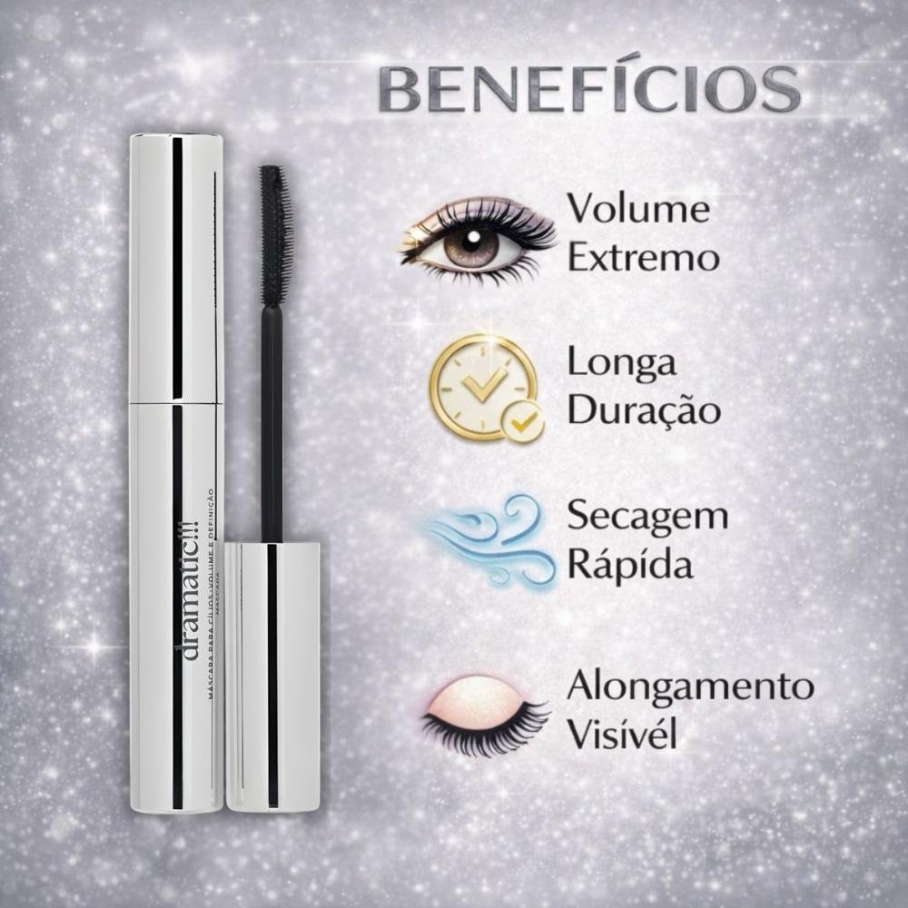 Máscara Para Cílios Ruby Rose Blow Dramatic!!! Black To Black Hb-e2005 Preto 2