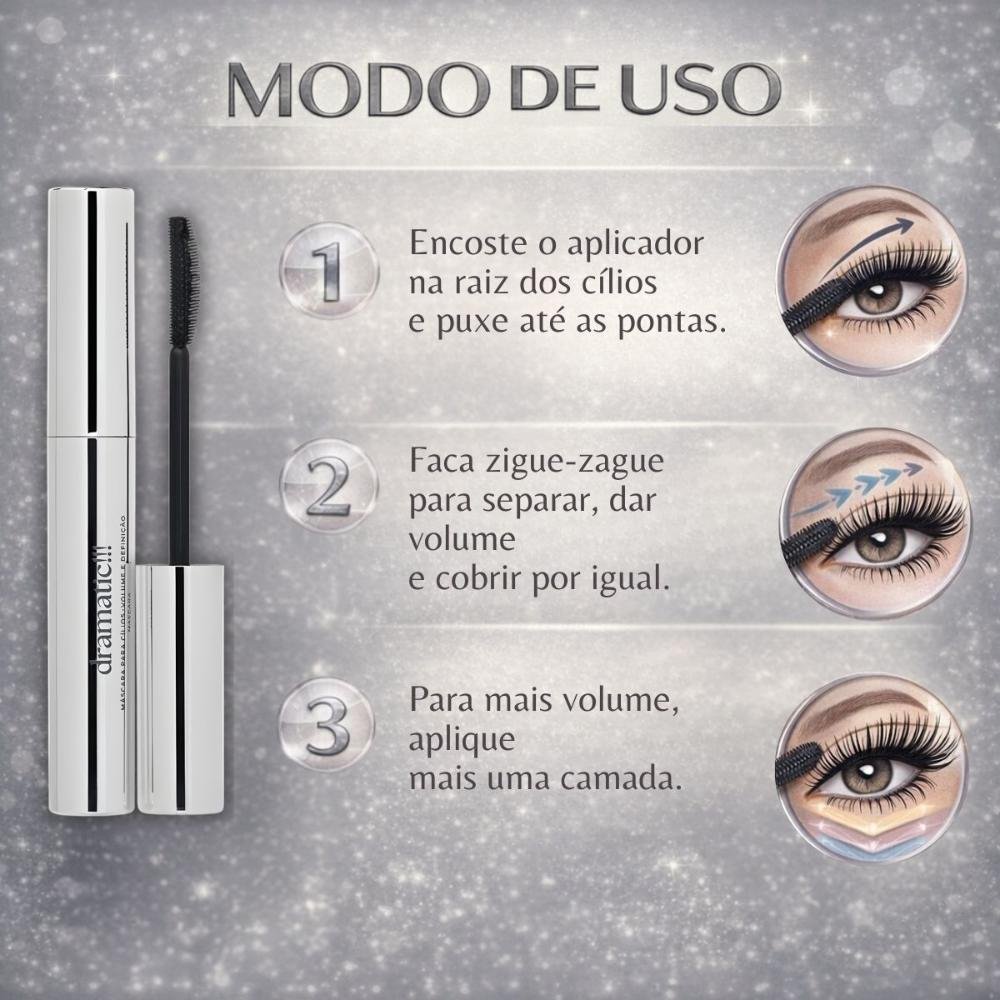 Máscara Para Cílios Ruby Rose Blow Dramatic!!! Black To Black Hb-e2005 Preto 6