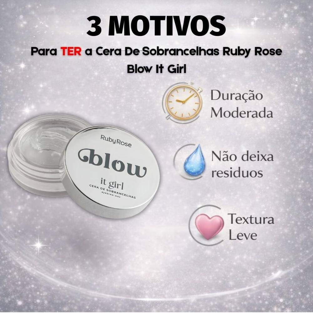 Cera De Sobrancelhas Ruby Rose Blow It Girl Hb-e2506 7g ÚNICO 5