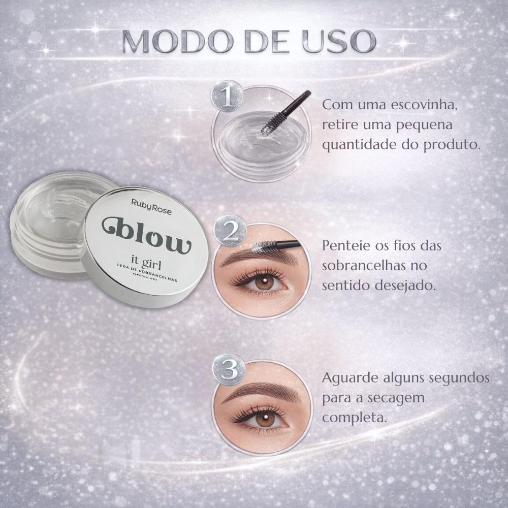 Cera De Sobrancelhas Ruby Rose Blow It Girl Hb-e2506 7g ÚNICO 6