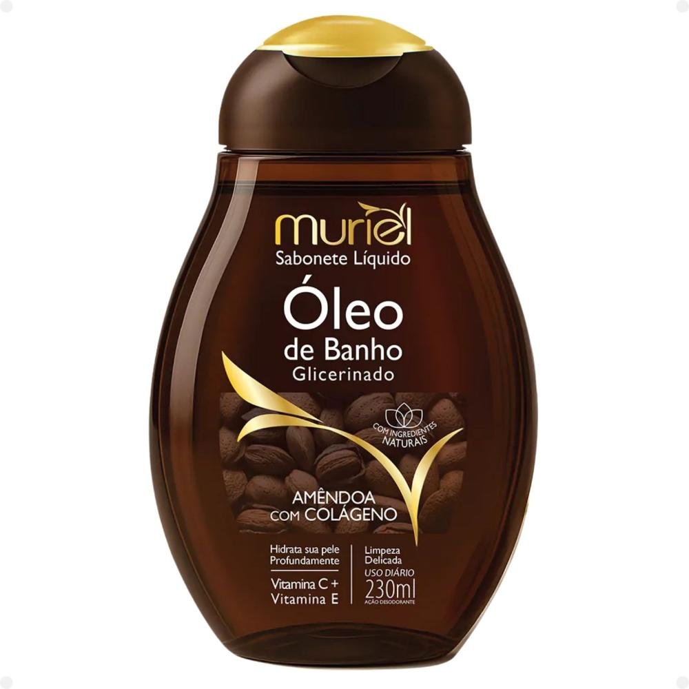 Sabonete Líquido Muriel Óleo De Banho Glicerinado Amêndoa Com Colágeno 230ml 230ml 8