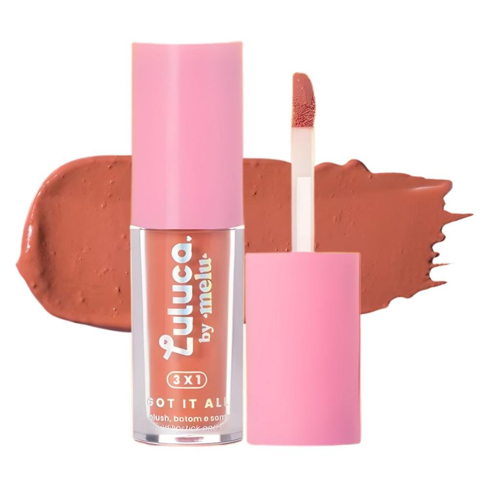 Batom, Blush e Sombra 3x1 Luluca By Melu Got It All Get Ready Rr-M1007-1 Cor M1007-1 4