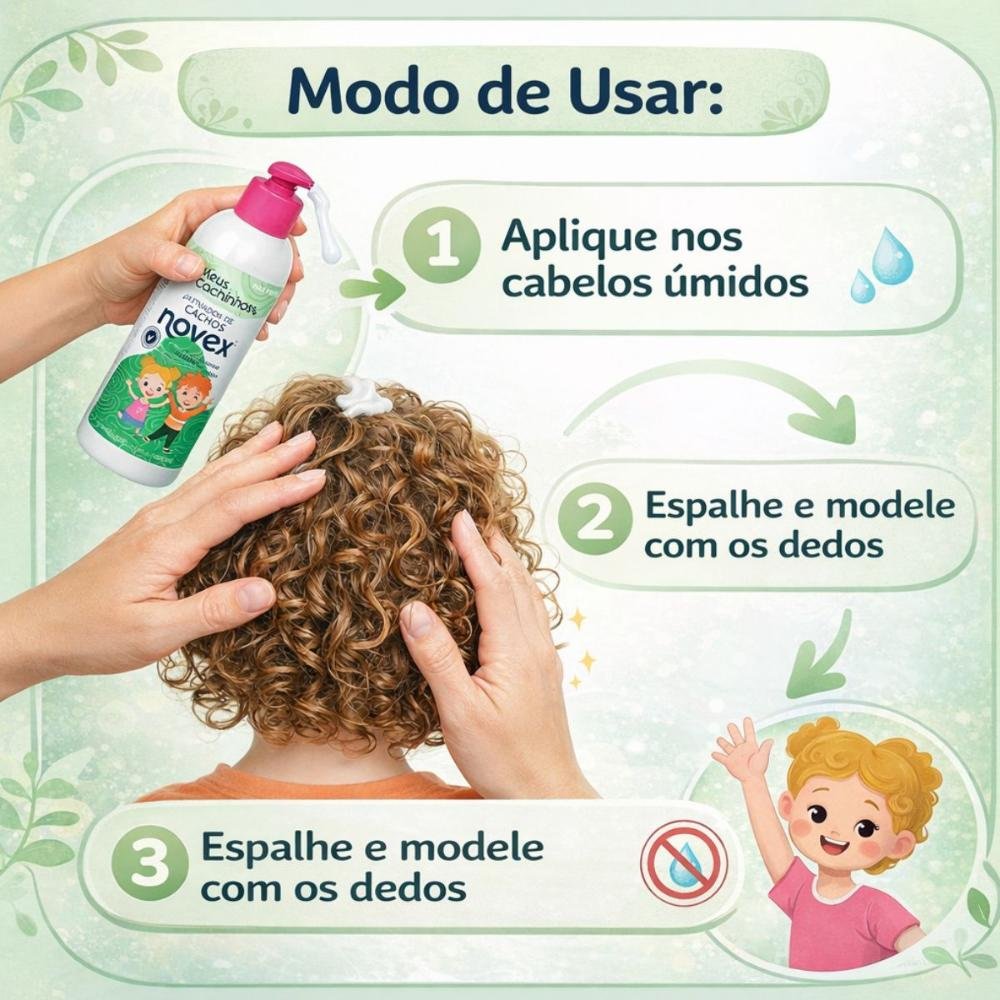 Ativador De Cachos Novex Meu Cachinhos 3abc 500ml 500ml 6