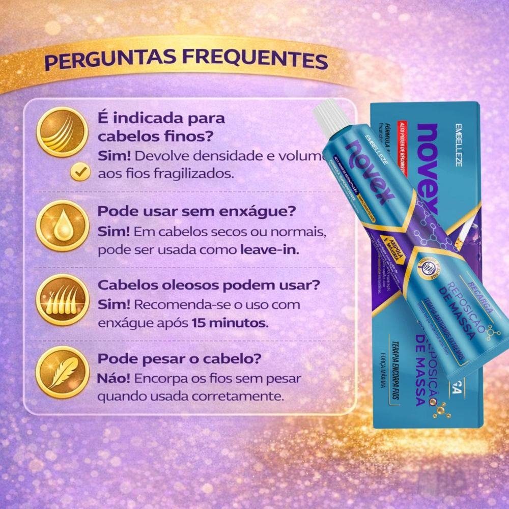Recarga Capilar Novex Reposição De Massa Terapia Encorpa Fios 80g 80g 8