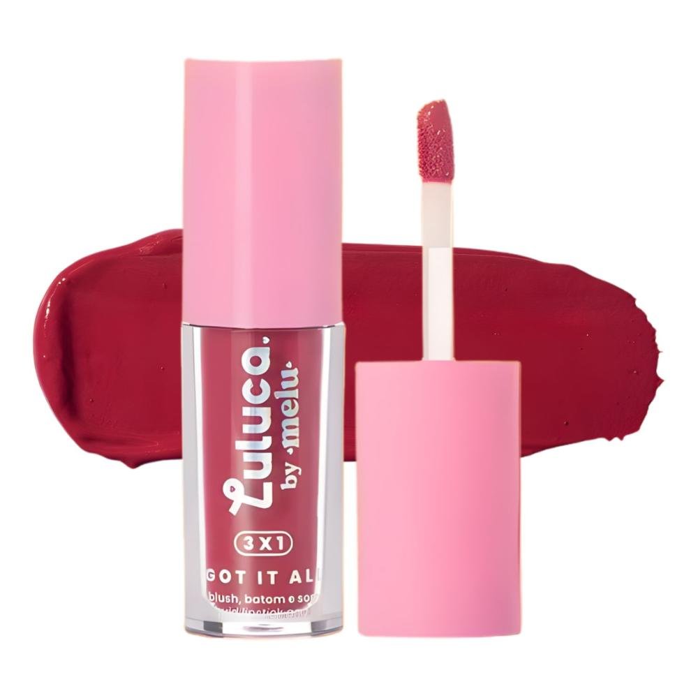 Batom, Blush e Sombra 3x1 Luluca By Melu Got It All Kinda Slay Rr-M1007-4 Cor M1007-4 4