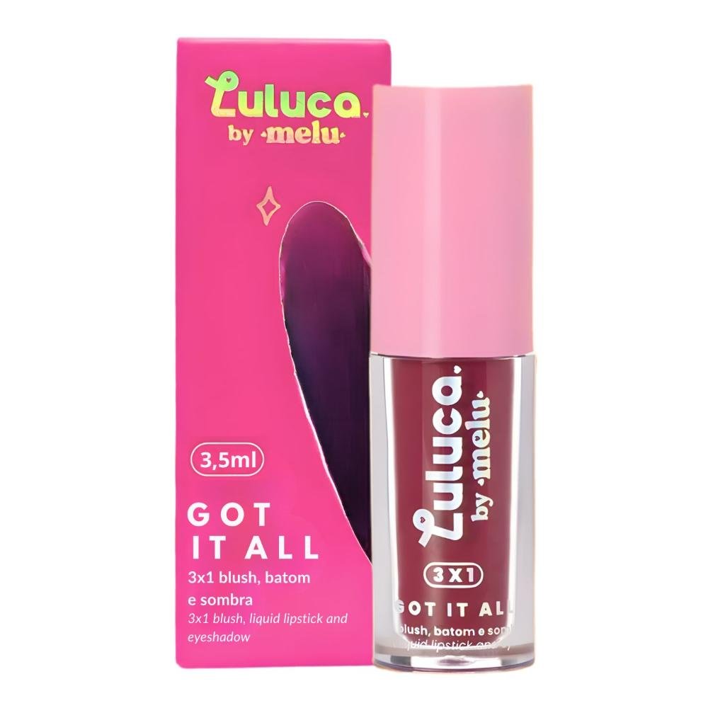 Batom, Blush e Sombra 3x1 Luluca By Melu Got It All Baddie Rr-M1007-5