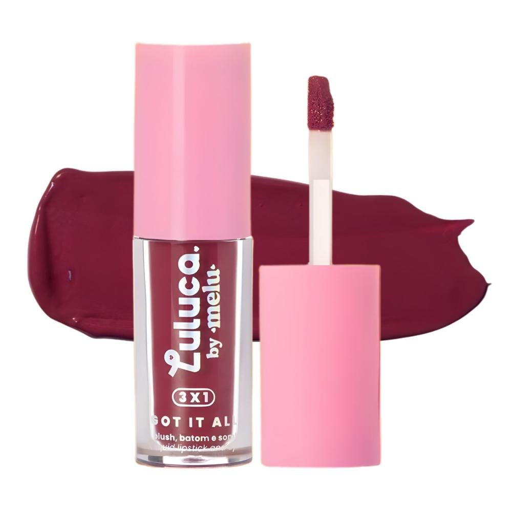 Batom, Blush e Sombra 3x1 Luluca By Melu Got It All Baddie Rr-M1007-5 Cor M1007-5 4
