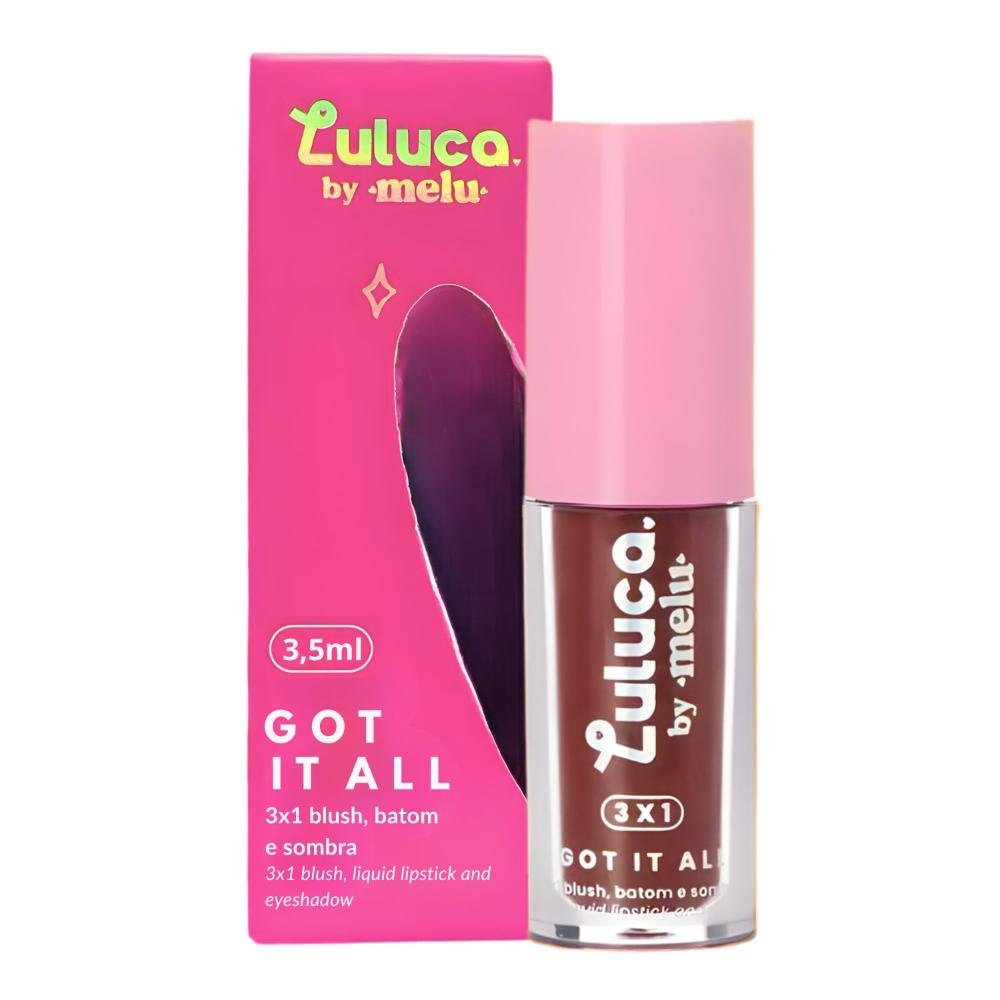 Batom, Blush e Sombra 3x1 Luluca By Melu Got It All Savage Rr-M1007-6