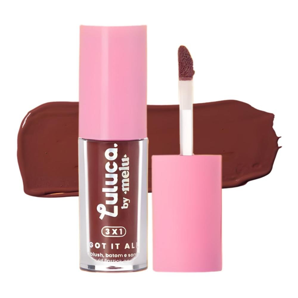 Batom, Blush e Sombra 3x1 Luluca By Melu Got It All Savage Rr-M1007-6 Cor M1007-6 4