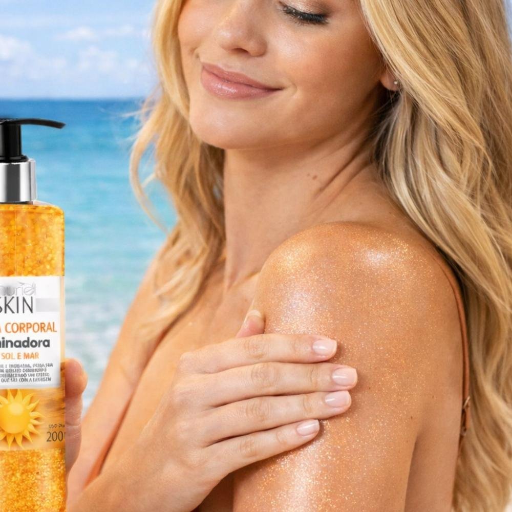 Kit Muriel Skin: 1 Glow Corporal Iluminador Bronze 200ml e 1 Geleia Corporal Iluminadora 200ml ÚNICO 3