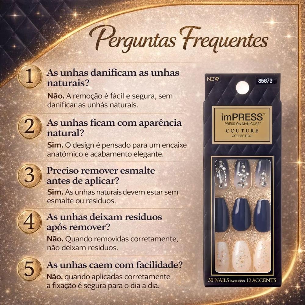 Unhas Postiças imPress Kiss Ny Couture Collection Média Luna 85673 ÚNICO 7