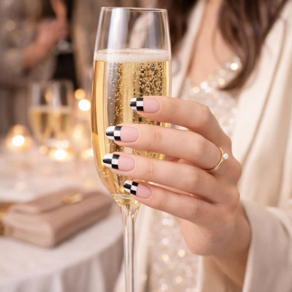 Unhas Postiças imPress Kiss Ny Checkmate IMM33 ÚNICO 3