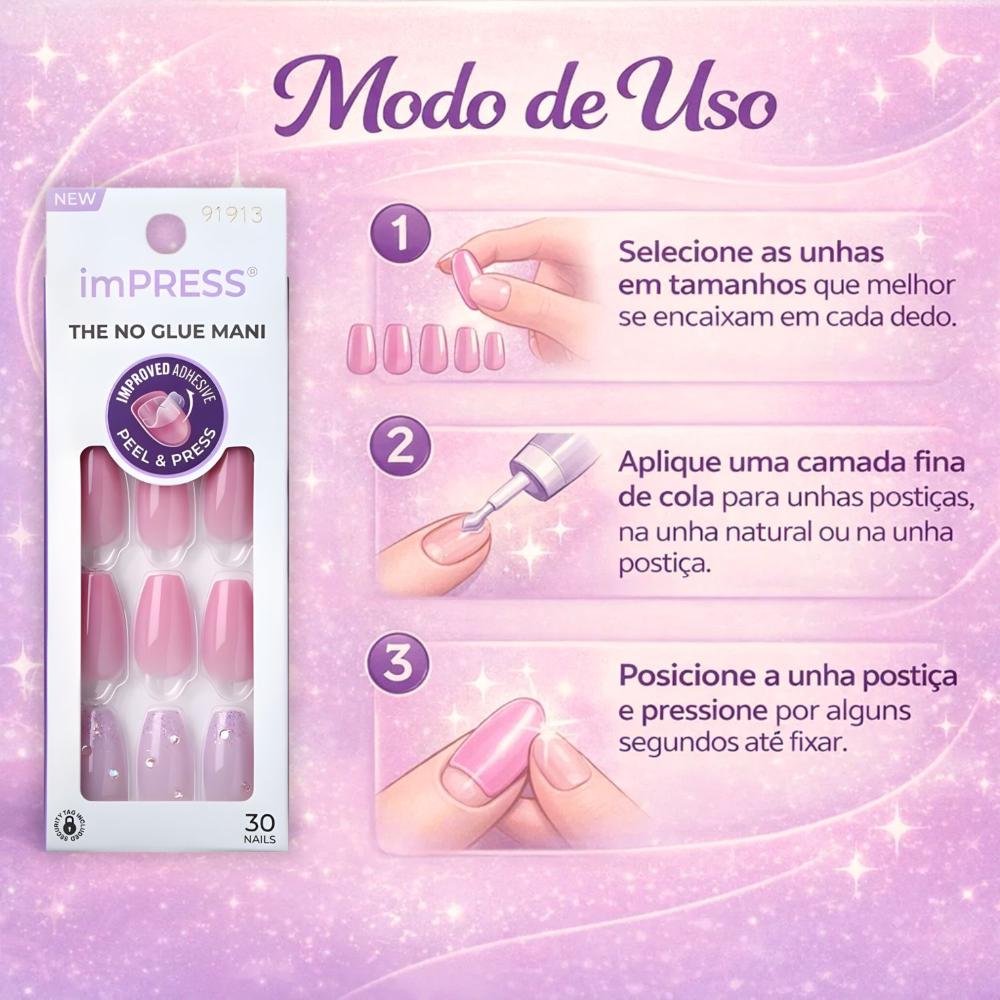 Unhas Postiças imPress Kiss Ny Moonlit IMM48 ÚNICO 6