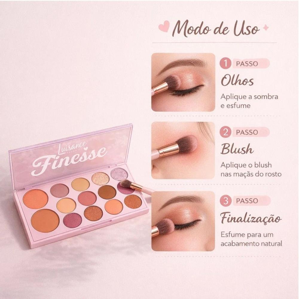 Paleta De Sombras e Blush Luisance Finesse Ref.: L1116 ÚNICO 6