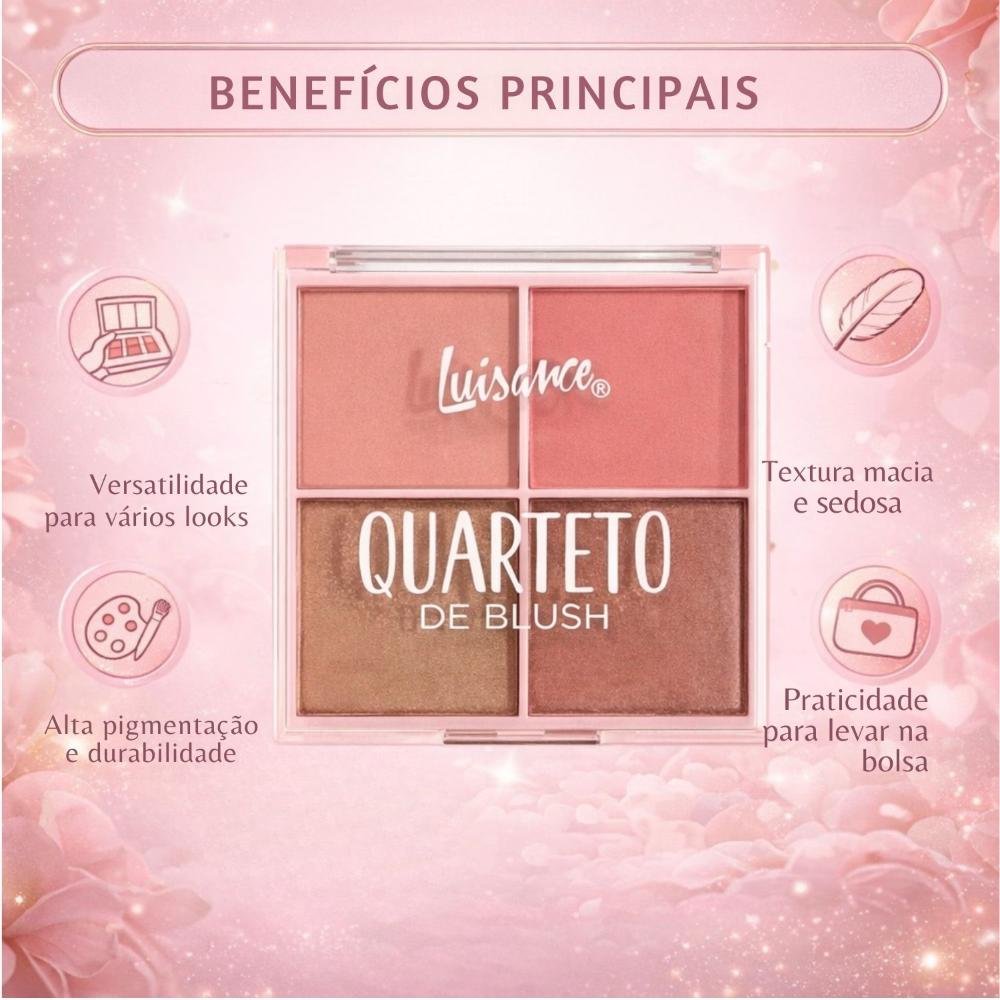 Quarteto De Blush Luisance Com 4 Cores L3231 ÚNICO 4