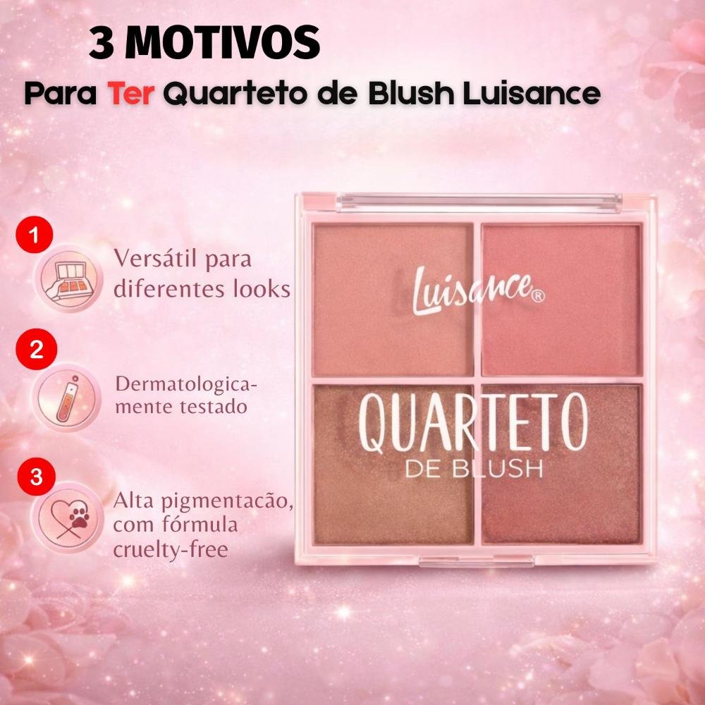 Quarteto De Blush Luisance Com 4 Cores L3231 ÚNICO 5