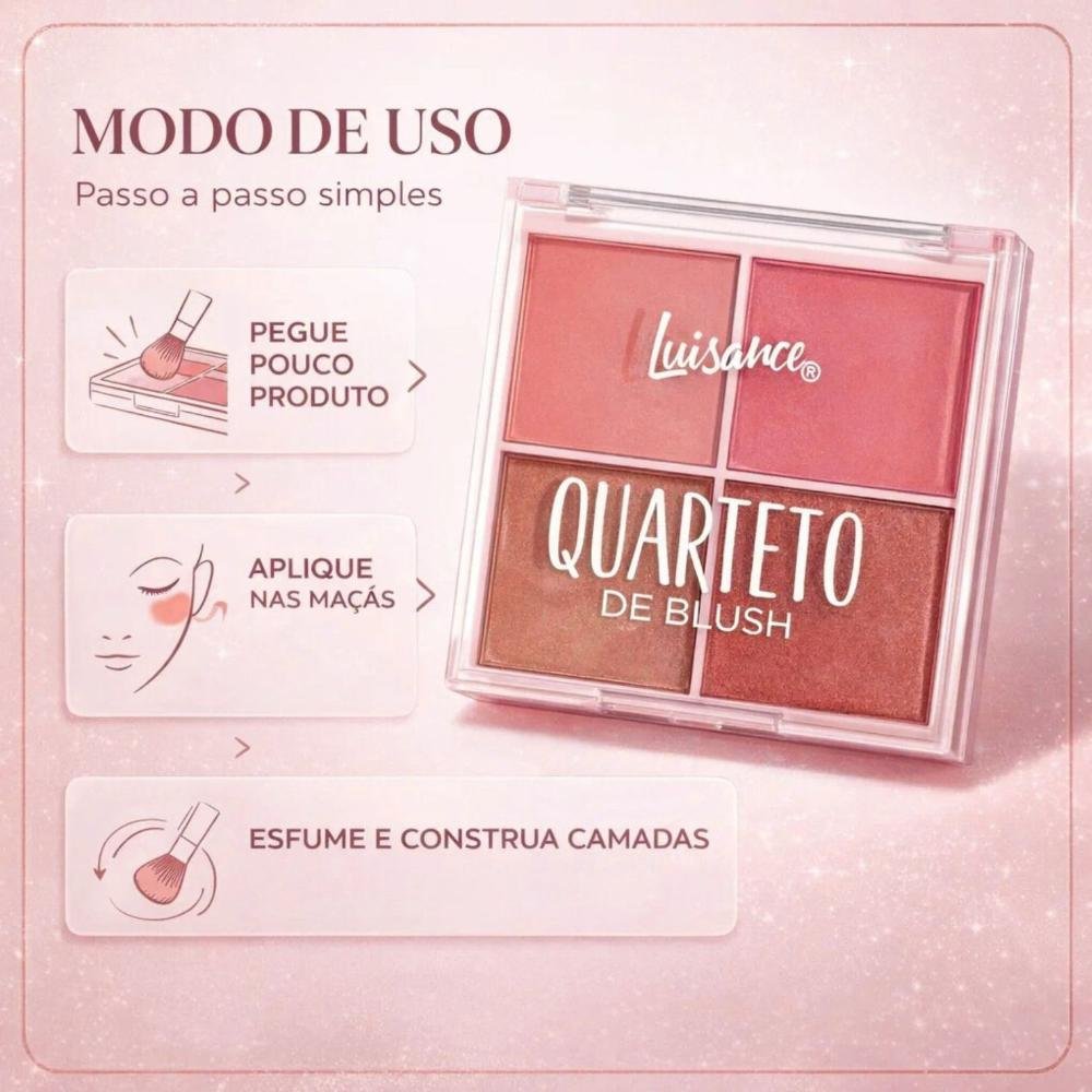 Quarteto De Blush Luisance Com 4 Cores L3231 ÚNICO 6