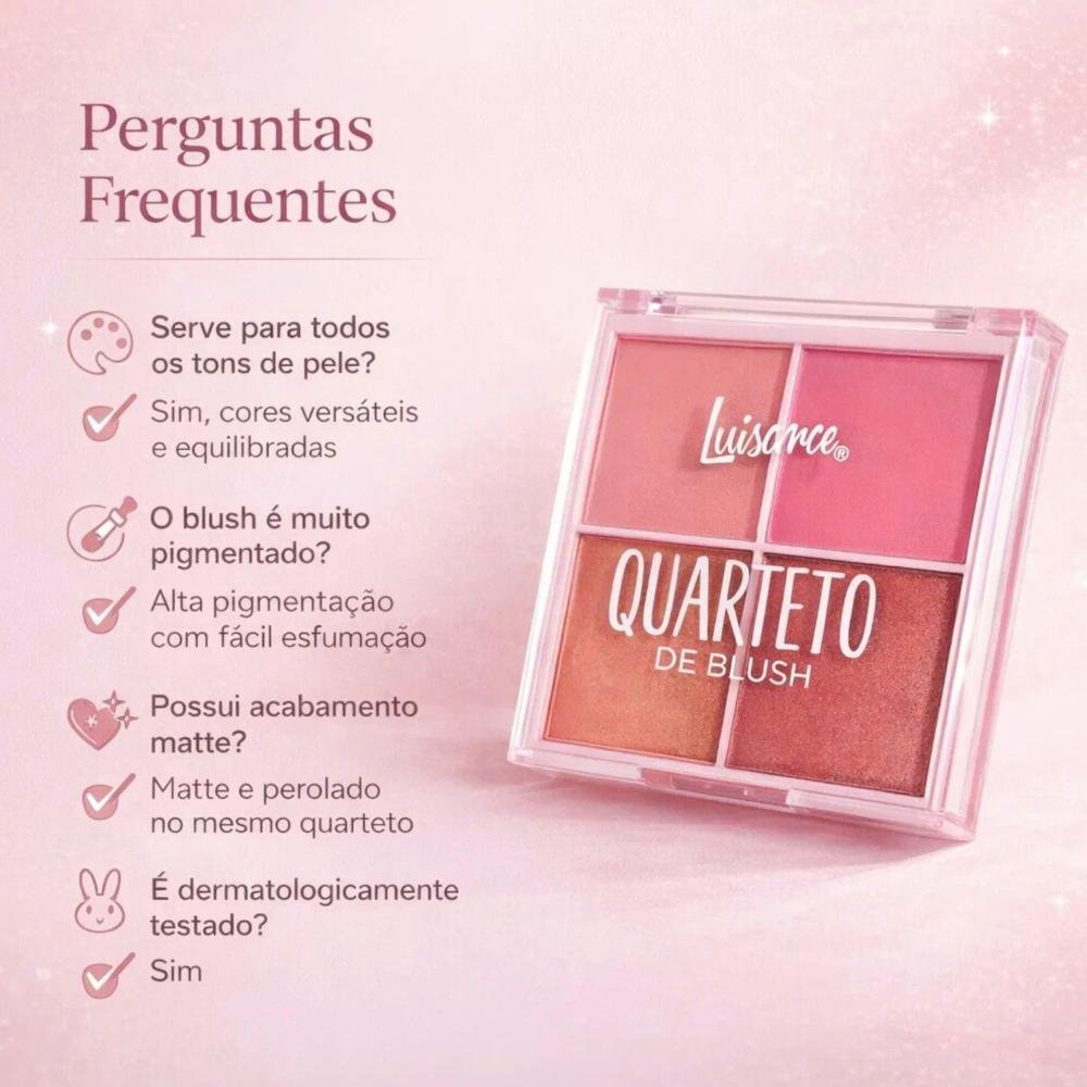 Quarteto De Blush Luisance Com 4 Cores L3231 ÚNICO 7