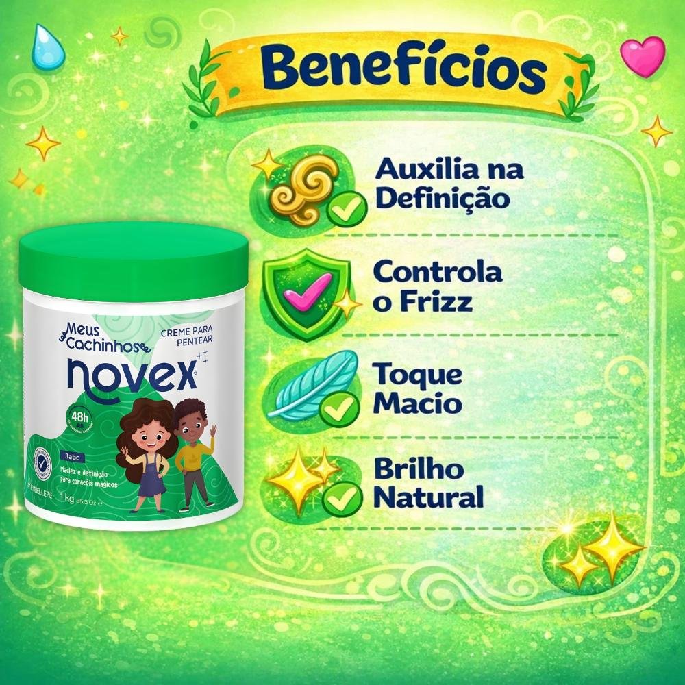 Creme Para Pentear Novex Meus Cachinhos 3abc 1kg 1kg 2