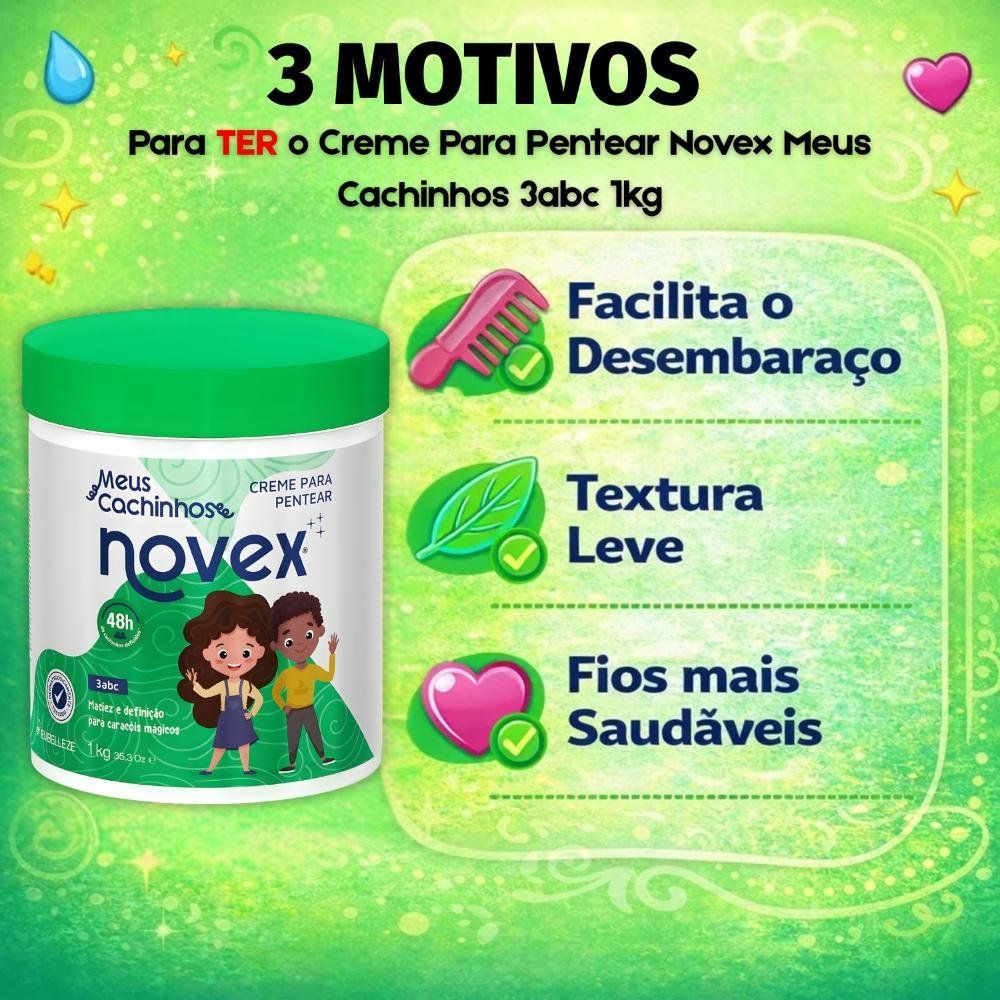 Creme Para Pentear Novex Meus Cachinhos 3abc 1kg 1kg 4