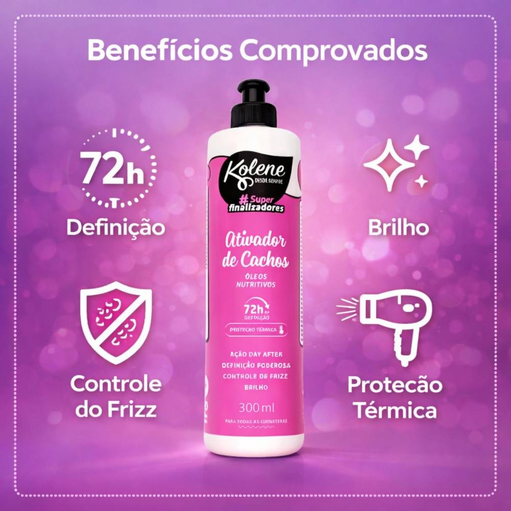 Ativador de Cachos Kolene #Super Finalizadores Óleos Nutritivos 300ml 300ml 2