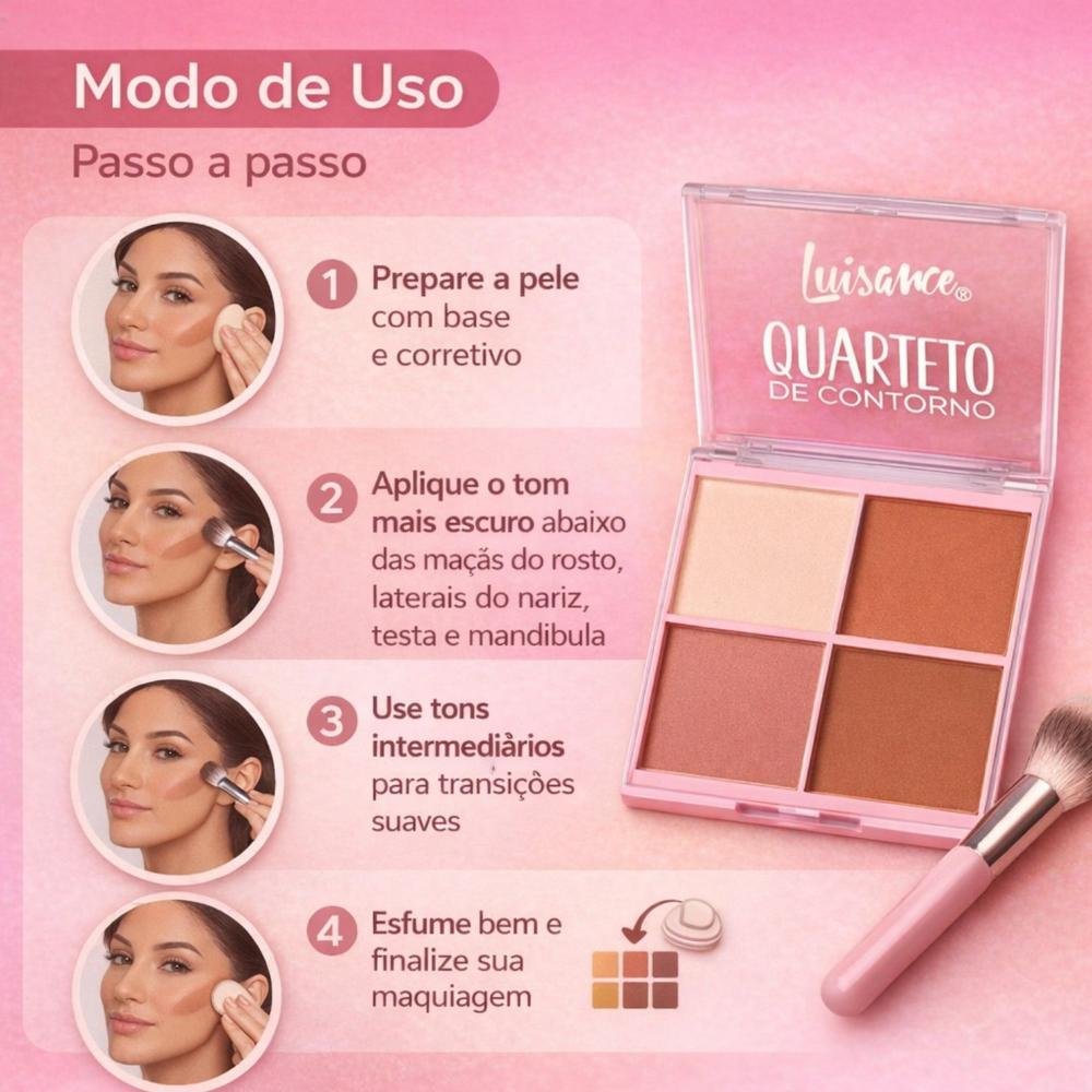 Quarteto De Contorno Luisance Com 4 Cores L3232 ÚNICO 6