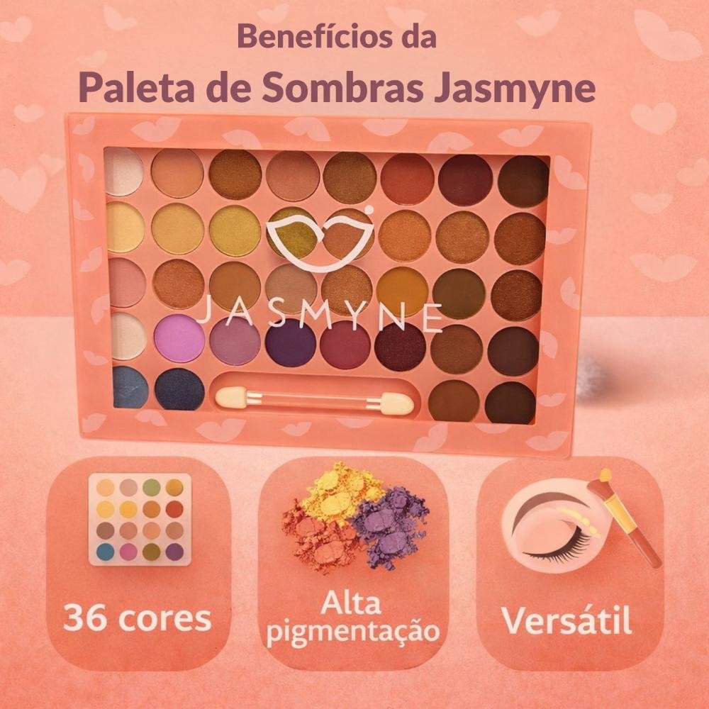 Paleta De Sombras Jasmyne Com 36 Cores Ref.: Js12063 ÚNICO 2