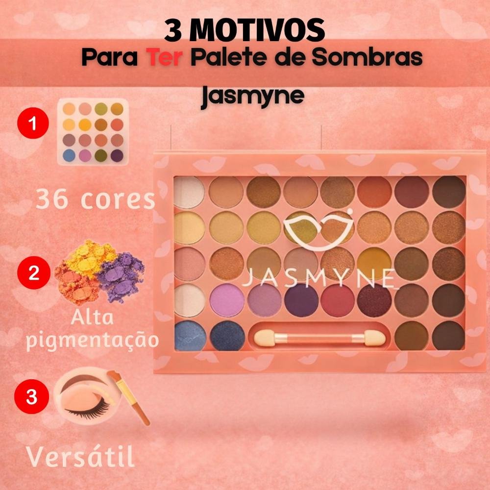 Paleta De Sombras Jasmyne Com 36 Cores Ref.: Js12063 ÚNICO 6