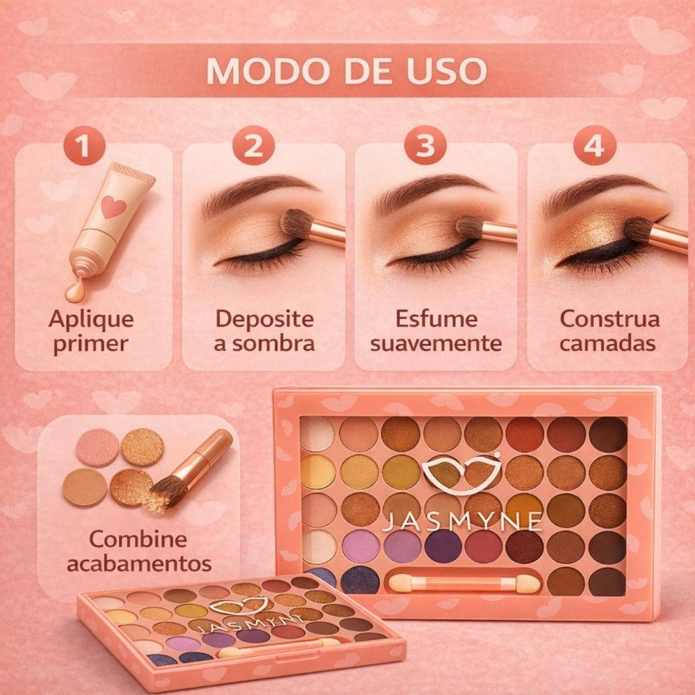 Paleta De Sombras Jasmyne Com 36 Cores Ref.: Js12063 ÚNICO 7
