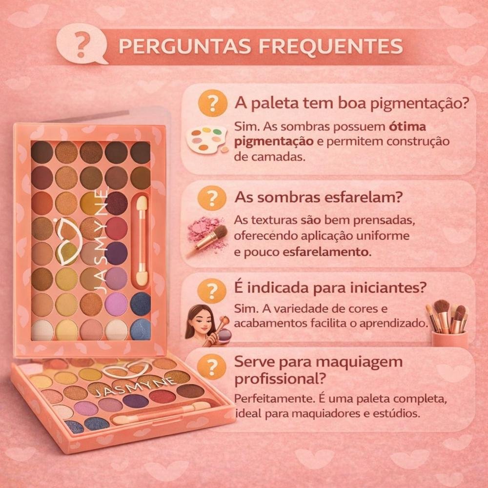 Paleta De Sombras Jasmyne Com 36 Cores Ref.: Js12063 ÚNICO 8