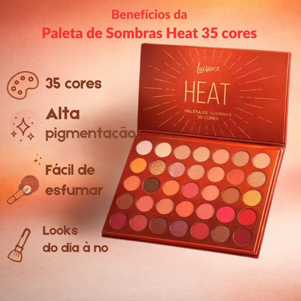 Paleta De Sombras Luisance Heat 35 Cores L3266 ÚNICO 2