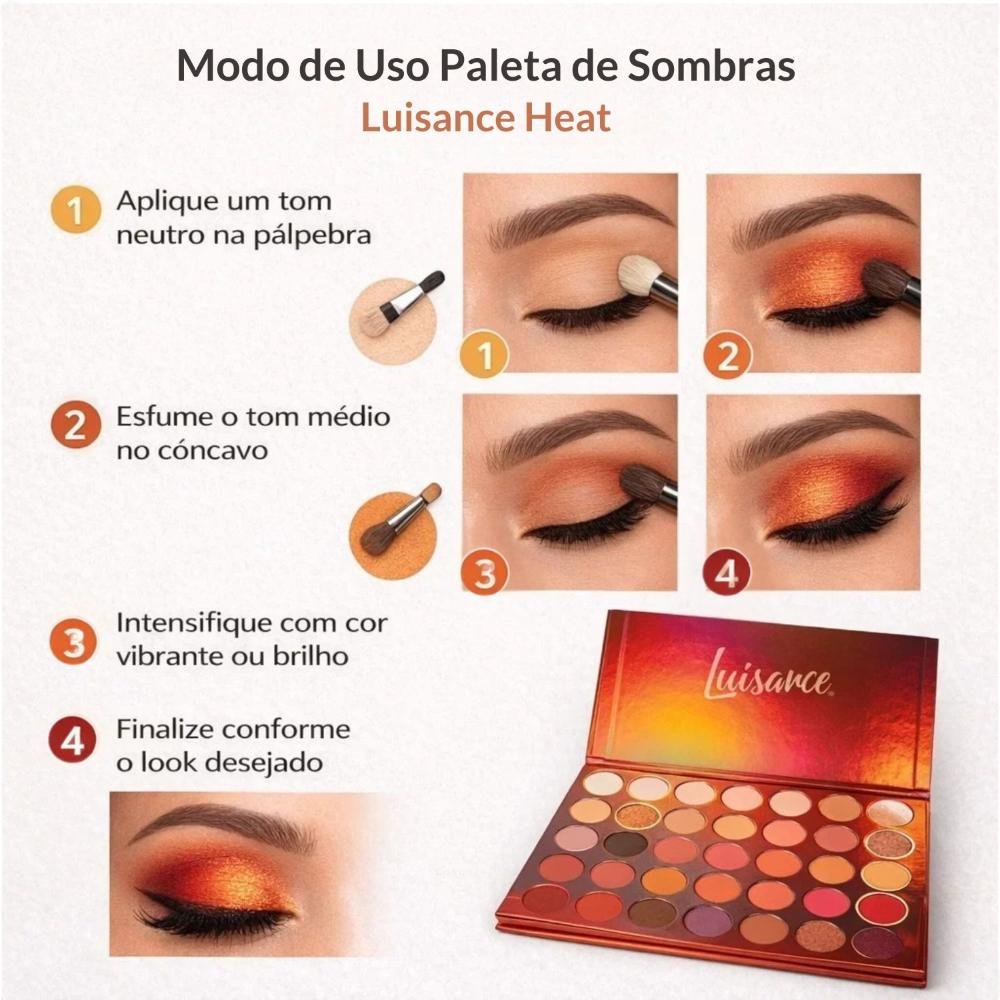 Paleta De Sombras Luisance Heat 35 Cores L3266 ÚNICO 6