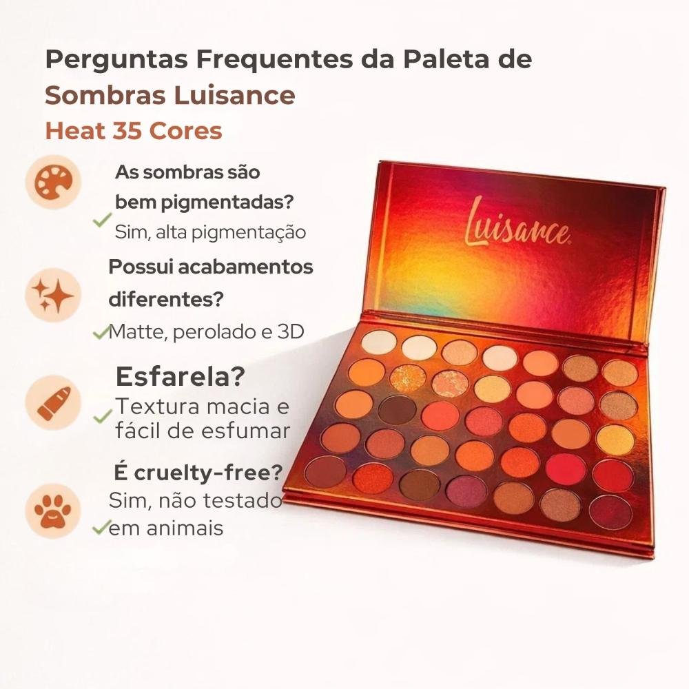 Paleta De Sombras Luisance Heat 35 Cores L3266 ÚNICO 7