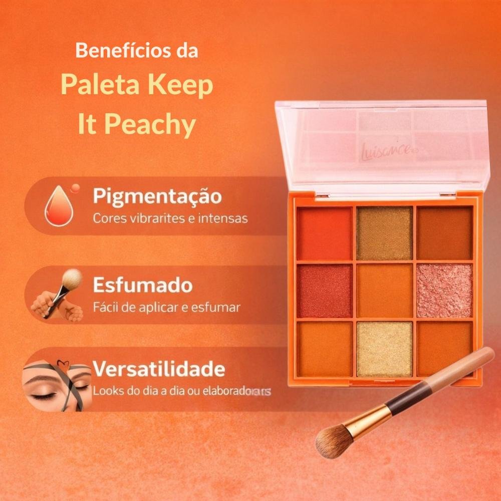 Paleta De Sombras Luisance Keep It Peachy L3276 ÚNICO 2