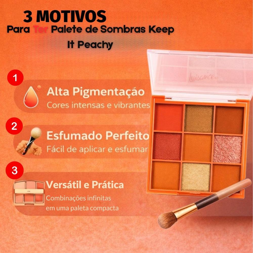 Paleta De Sombras Luisance Keep It Peachy L3276 ÚNICO 5