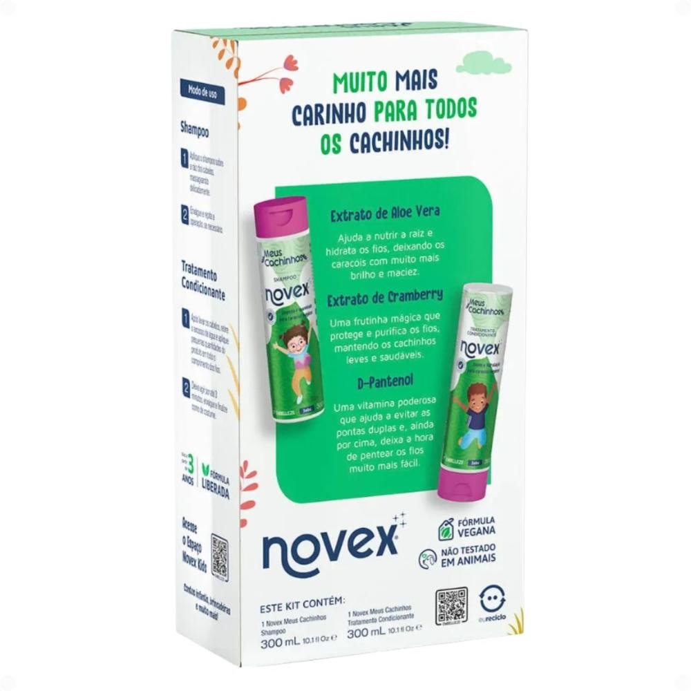 Kit Novex Meus Cachinhos 3abc: Shampoo e Tratamento Condicionante 300ml ÚNICO 2