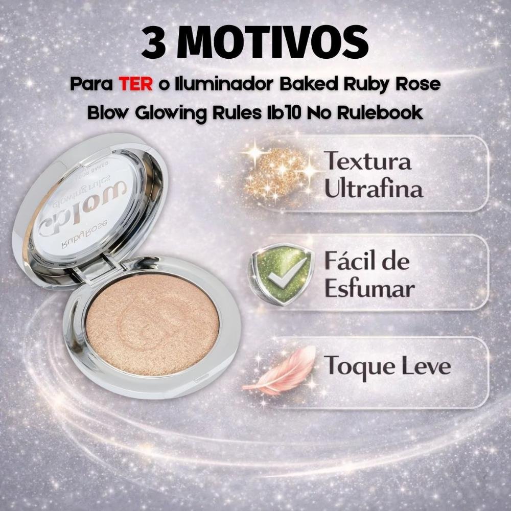 Iluminador Baked Ruby Rose Blow Glowing Rules Ib10 No Rulebook Hb-m704-1 No Rulebook 5