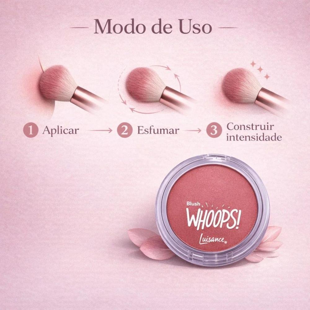 Blush Compacto Luisance Whoops! Mauve Ref.: L3270 Mauve 5