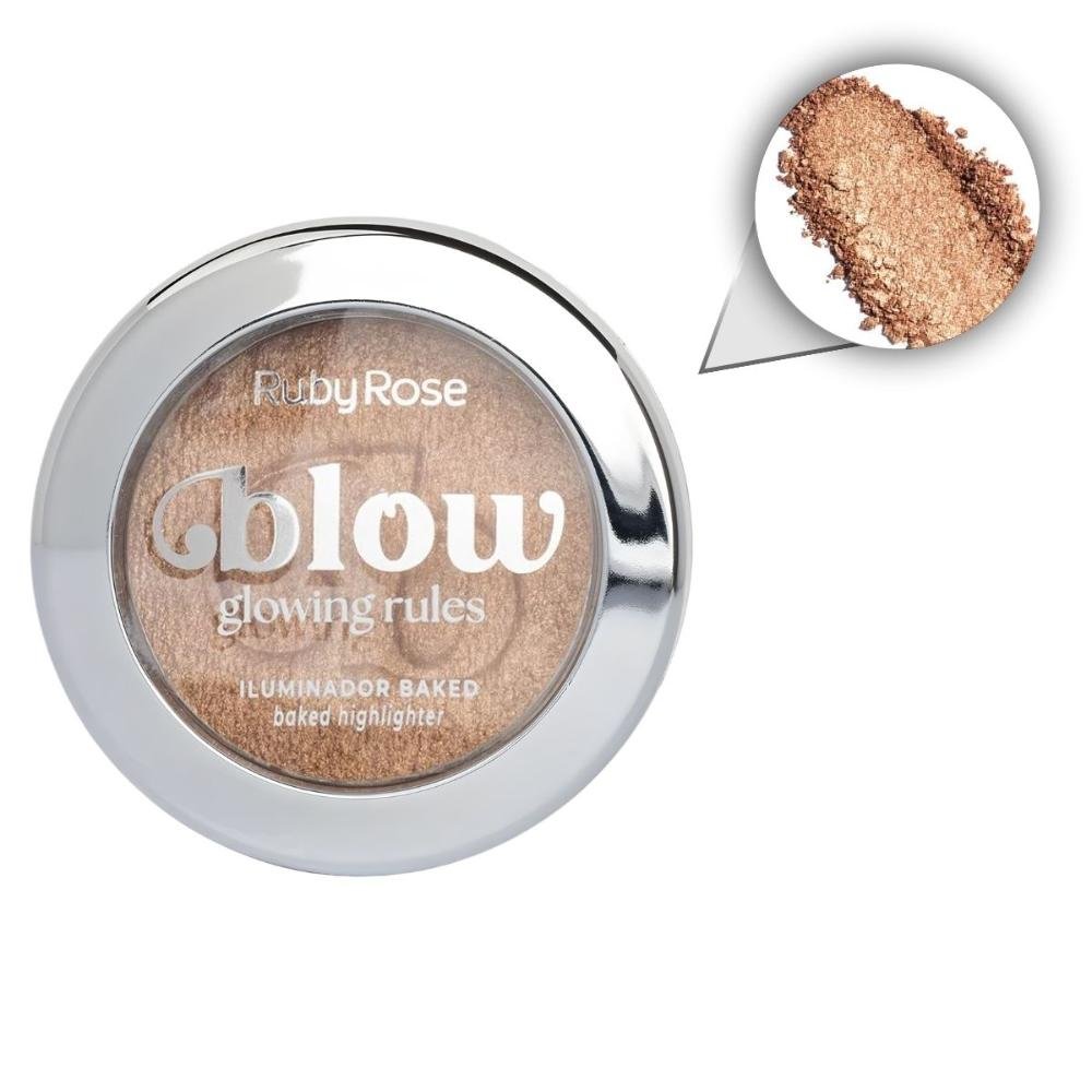 Iluminador Baked Ruby Rose Blow Glowing Rules Ib40 Golden Boundaries Hb-m704-4 Glowing Rules 3