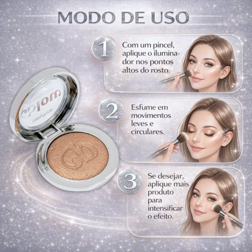 Iluminador Baked Ruby Rose Blow Glowing Rules Ib40 Golden Boundaries Hb-m704-4 Glowing Rules 6