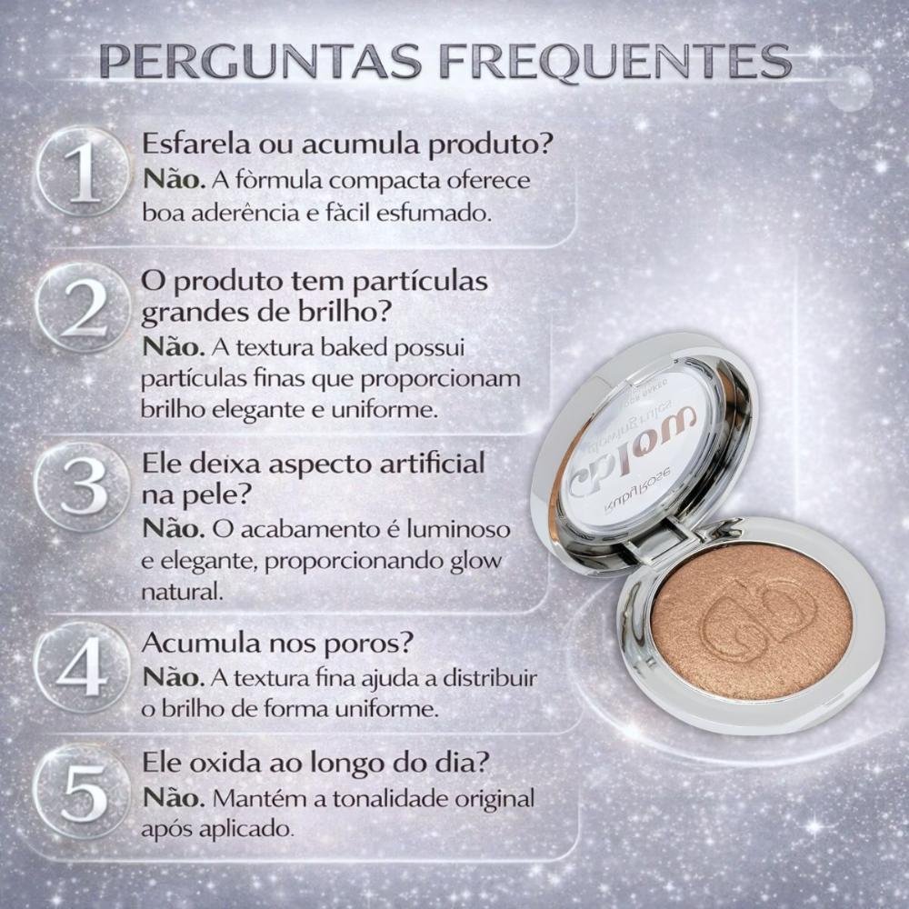 Iluminador Baked Ruby Rose Blow Glowing Rules Ib40 Golden Boundaries Hb-m704-4 Glowing Rules 7