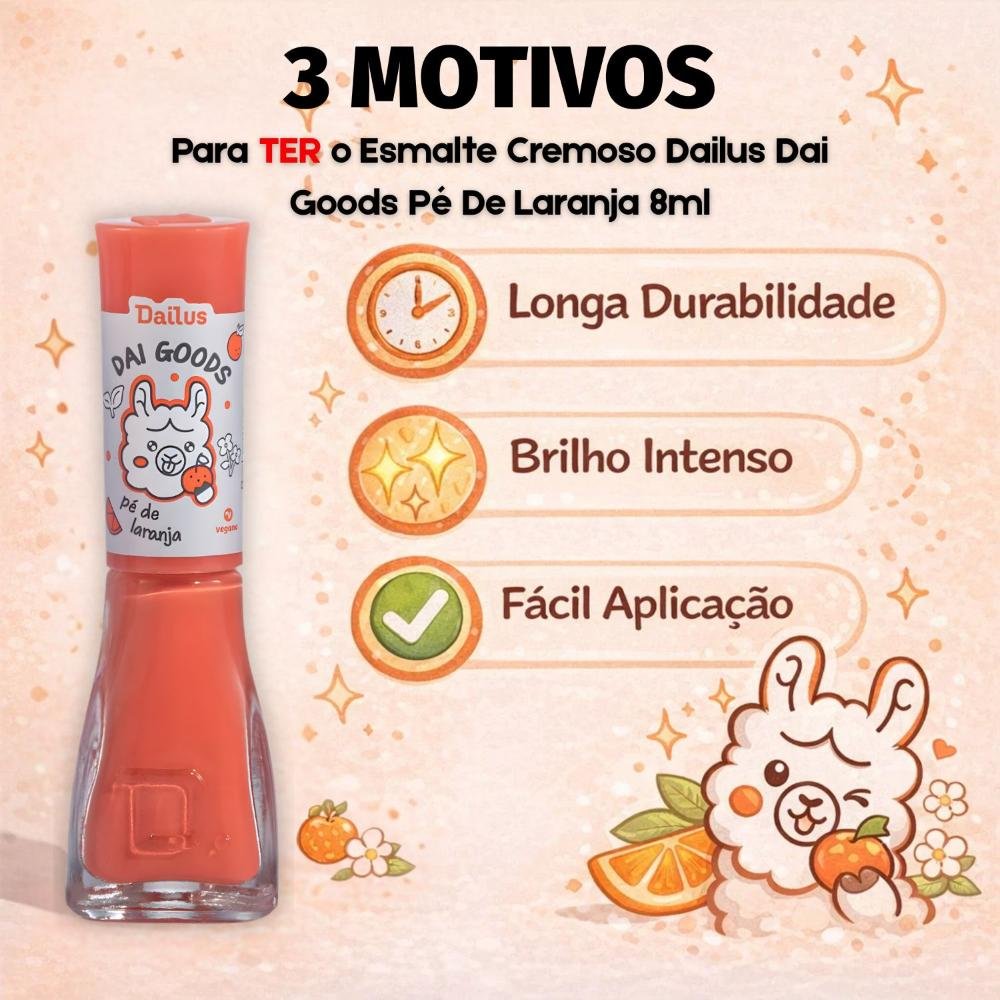 Esmalte Cremoso Dailus Dai Goods Pé De Laranja 8ml Pé De Laranja 6