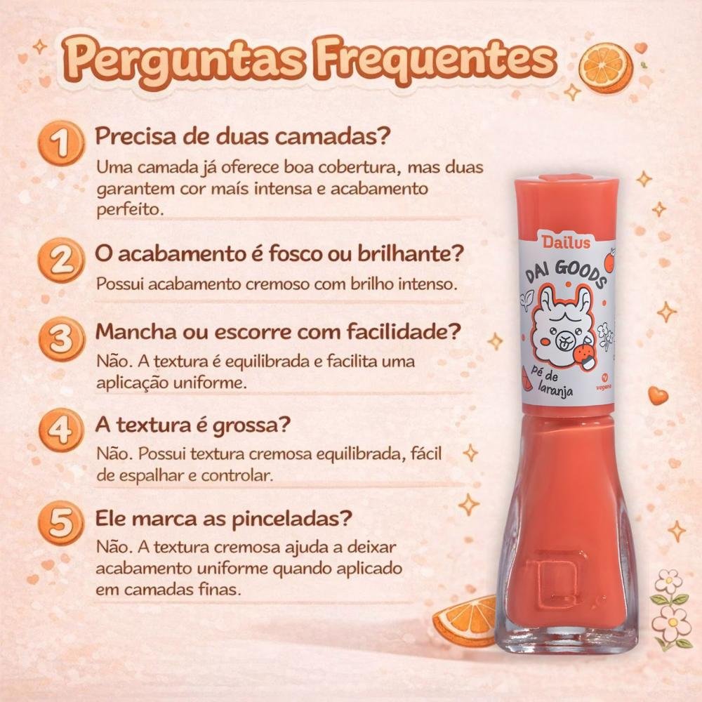 Esmalte Cremoso Dailus Dai Goods Pé De Laranja 8ml Pé De Laranja 8