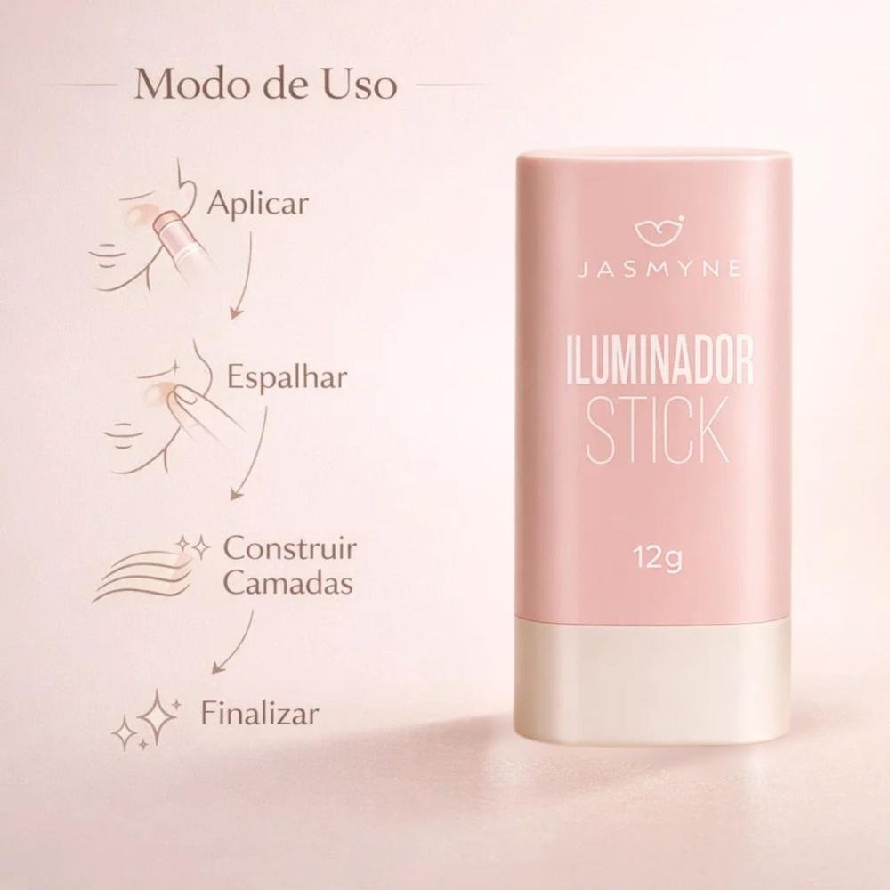 Iluminador Stick Jasmyne Soft Champagne 12g Ref. J0108 Soft Champagne 5