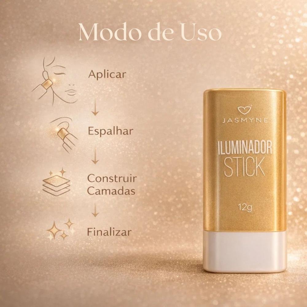Iluminador Stick Jasmyne Golden Hour 12g Ref. J0108 Golden Hour 6