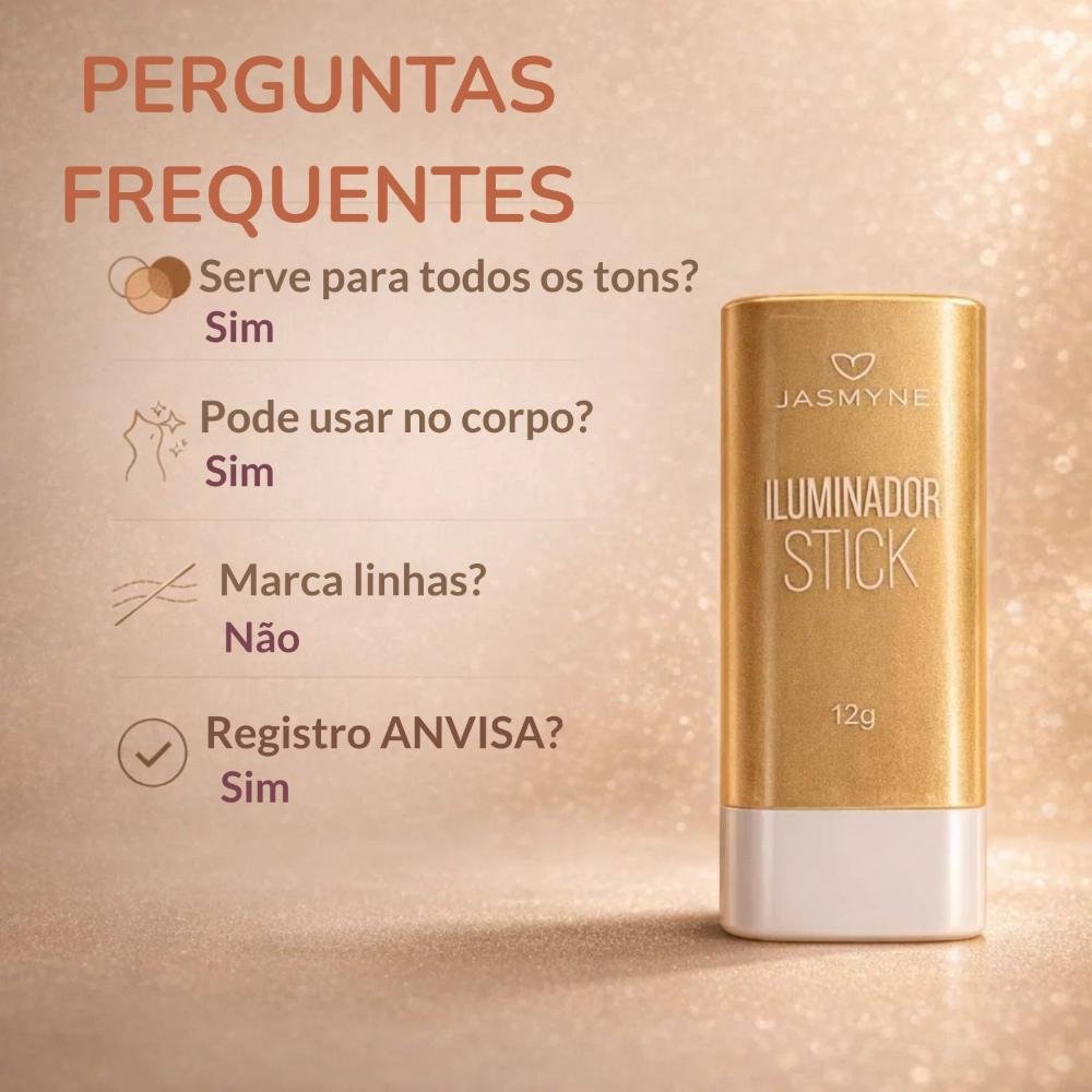 Iluminador Stick Jasmyne Golden Hour 12g Ref. J0108 Golden Hour 7